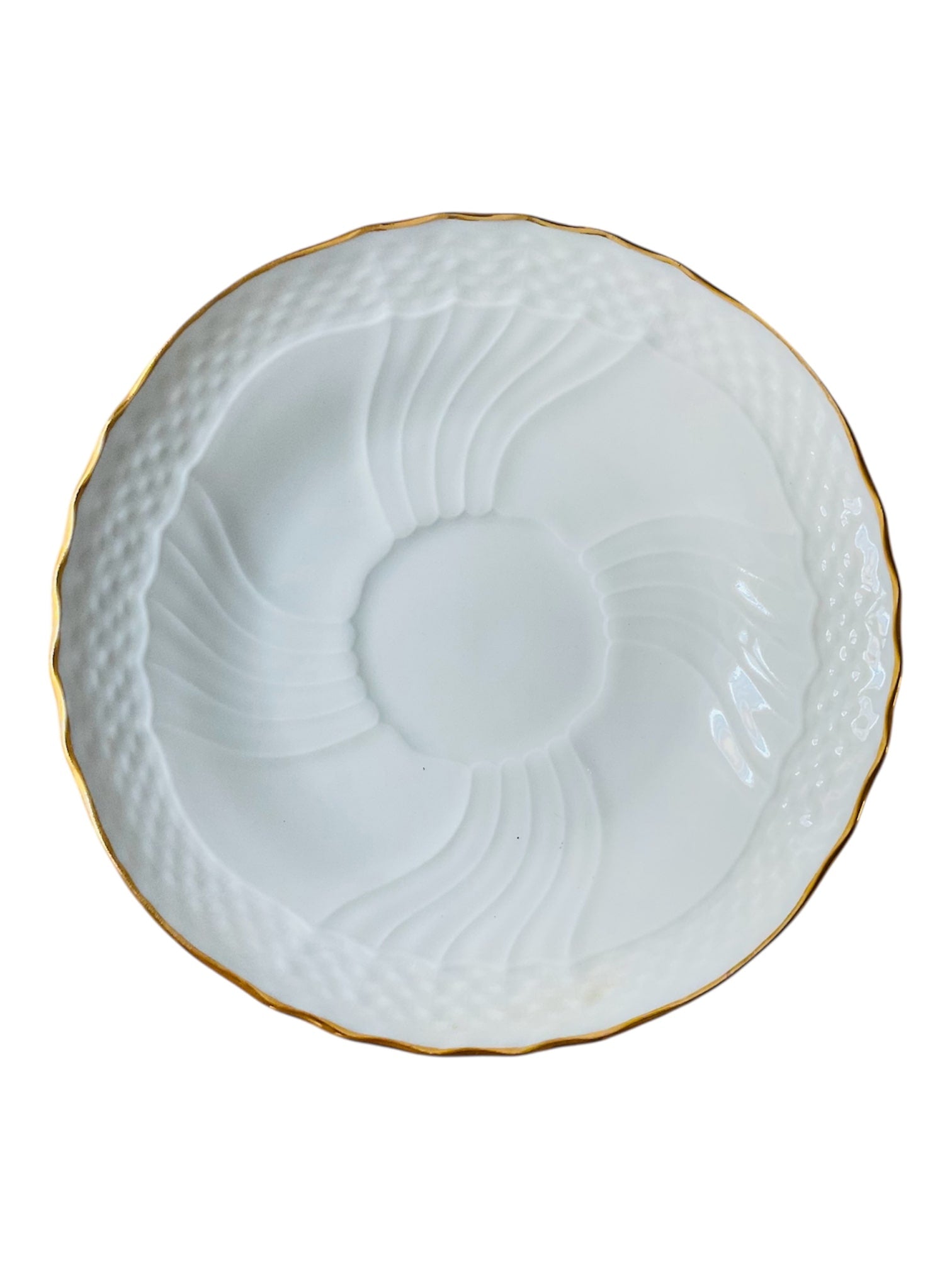 Piattino da caffè vecchio ignori filo oro