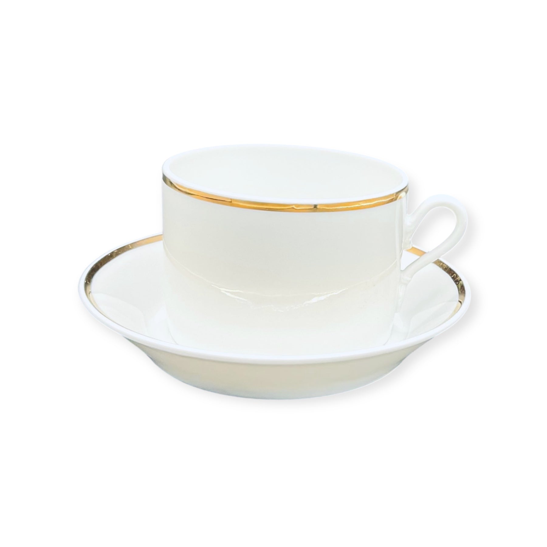 Set 6 tazze the Impero filo oro porcellana Richard Ginori white porcelain tea cup and saucer with gold trim