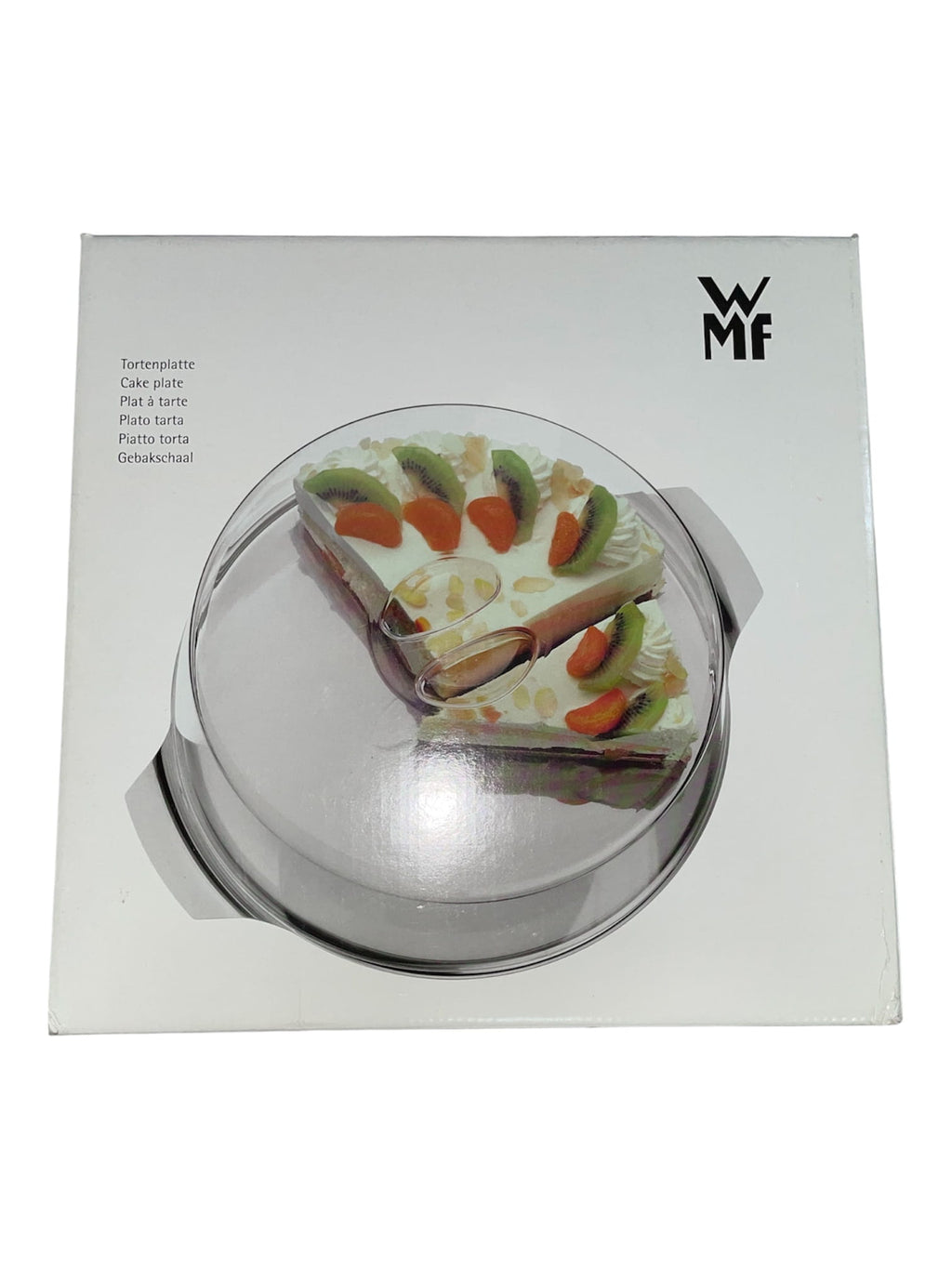 Piatto torta acciaio WMF con campana in plastica