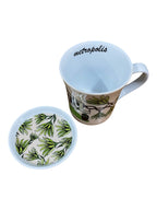 Tazza mug con coperchio in porcellana Design 39