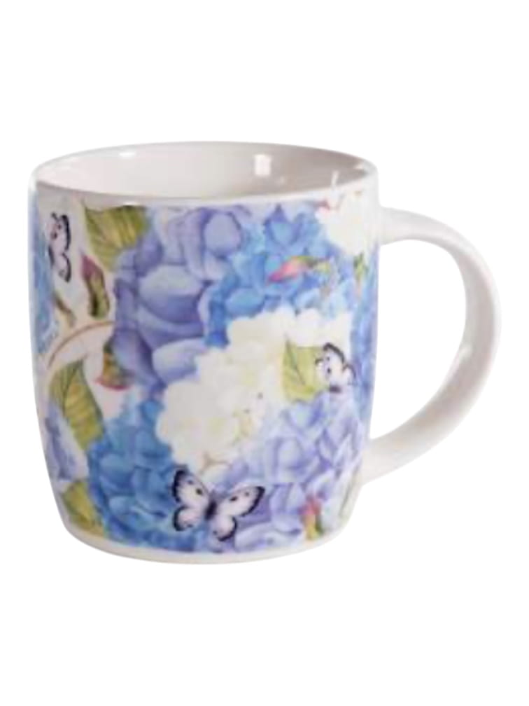 Tazza mug con decori floreali in porcellana