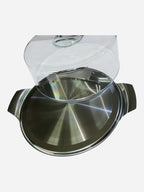 Piatto torta acciaio WMF con campana in plastica