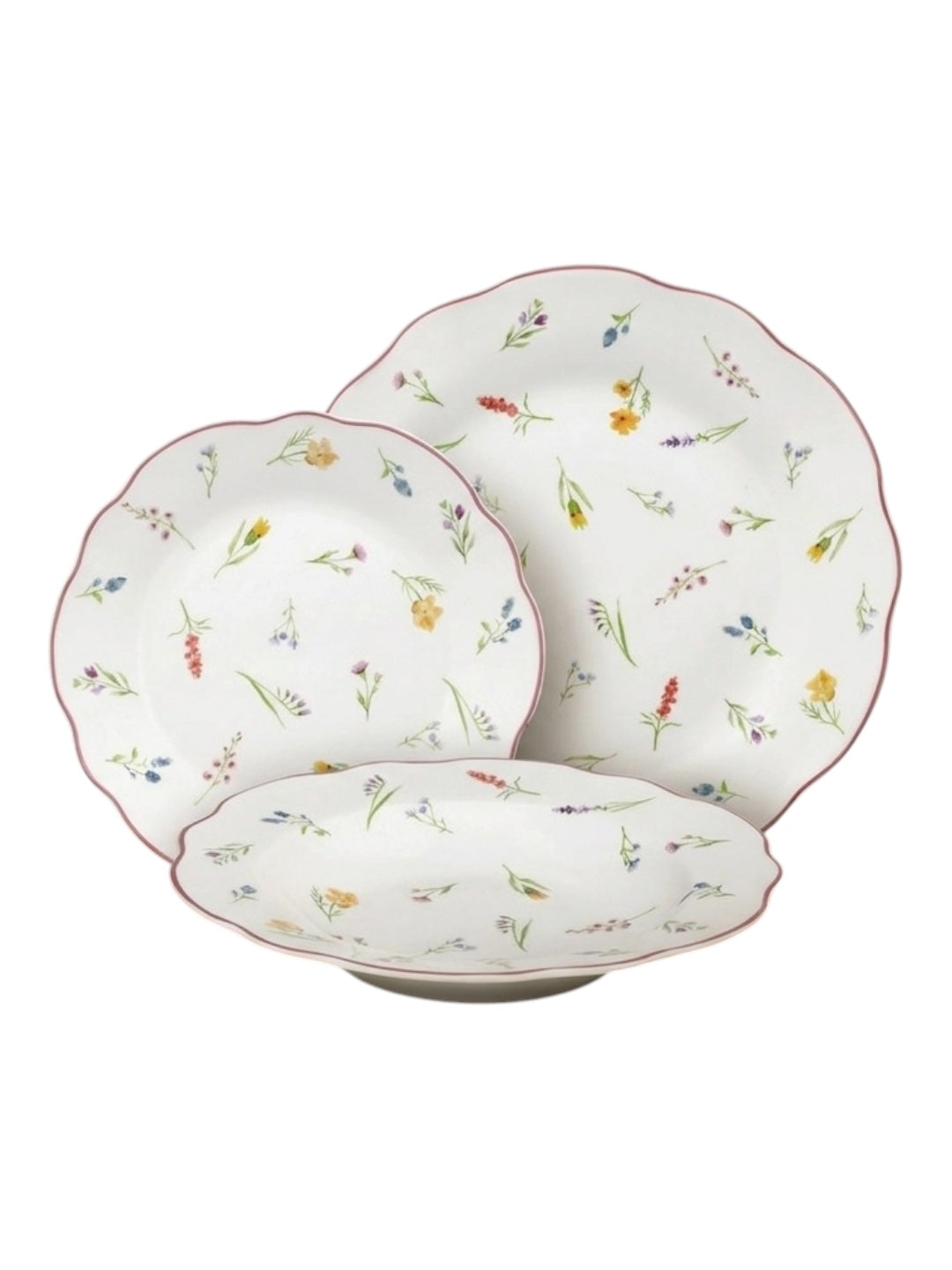 Servizio piatti 18 pezzi Millefiori porcellana Tognana