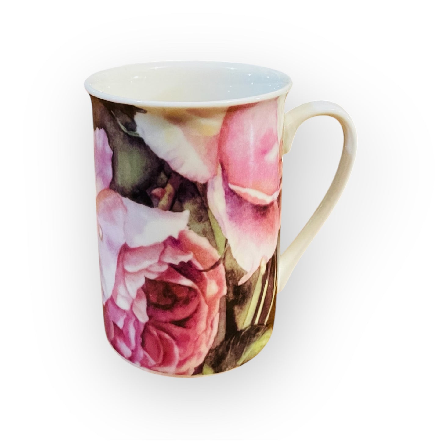 Set 4 tazze mug in porcellana con supporto Finecasa