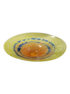Centrotavola in vetro di Murano giallo e arancione