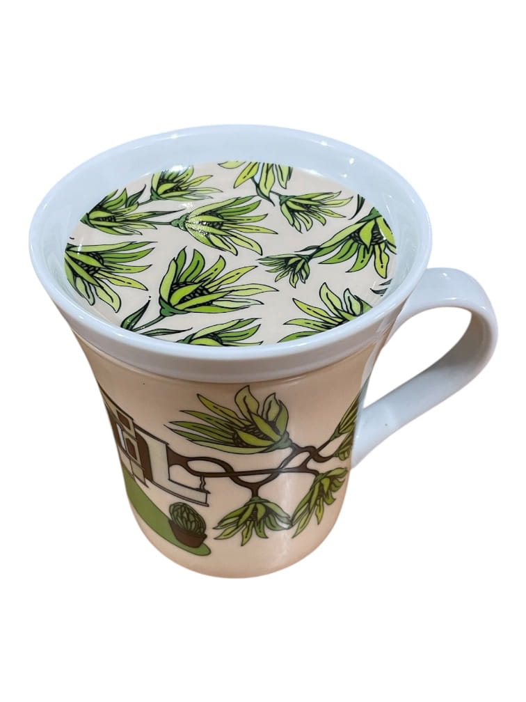 Tazza mug con coperchio in porcellana Design 39