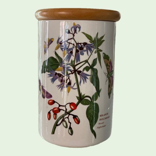 Barattolo con tappo in legno Botanic Garden ceramica inglese Portmeirion - Colombetti