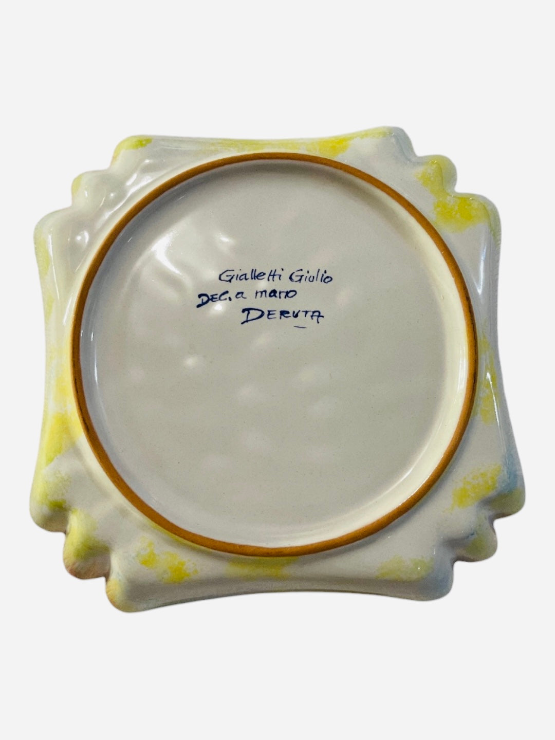 Porta dolci-svuota tasche in ceramica dipinta a mano Gialletti