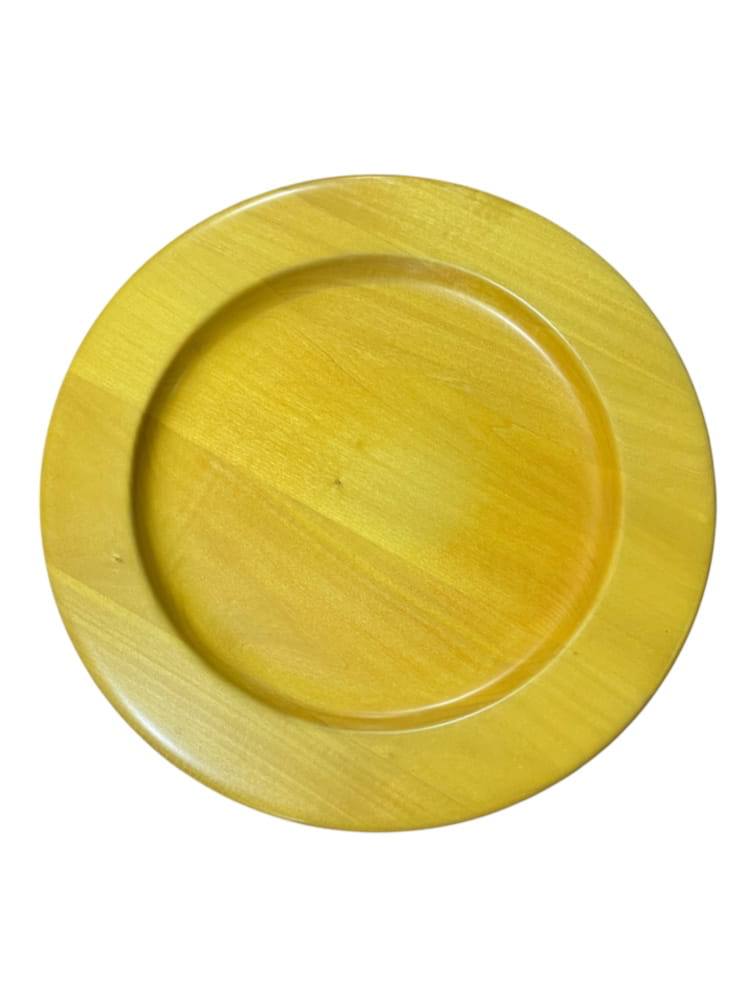 Vassoio tondo in legno giallo Manzoni