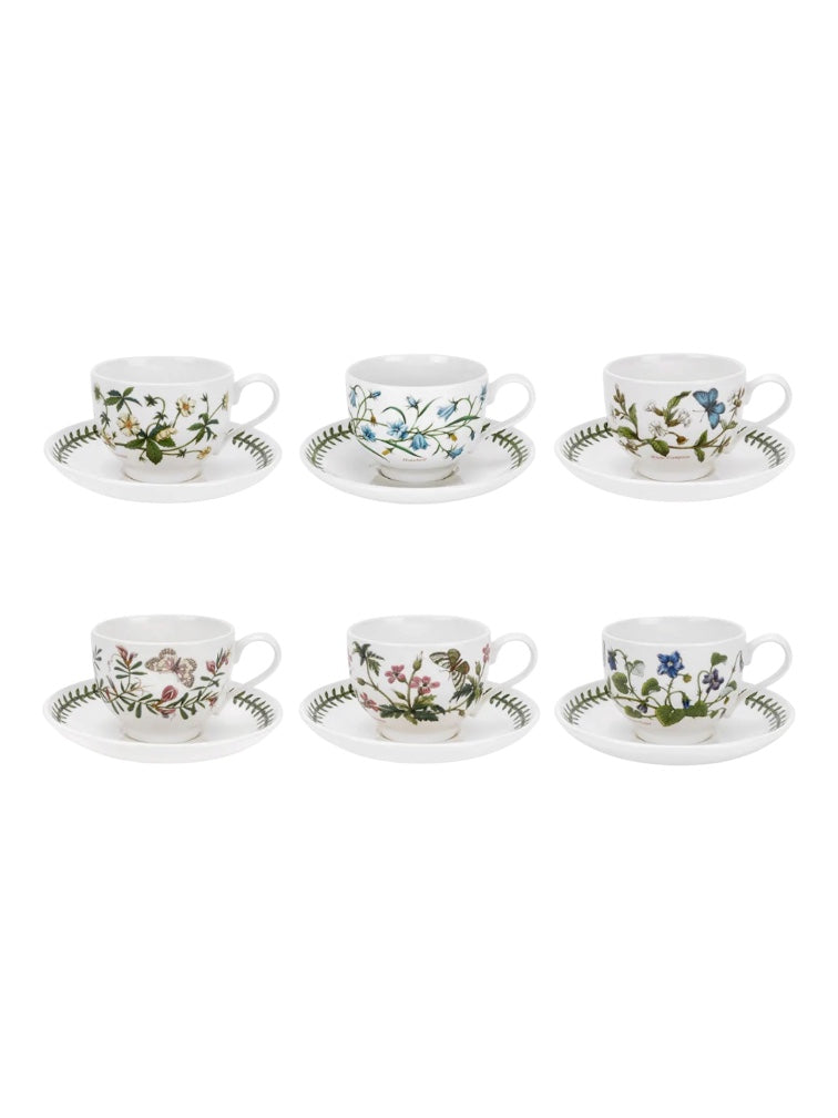 Set 6 tazze da the Botanic Garden ceramica Portmeirion