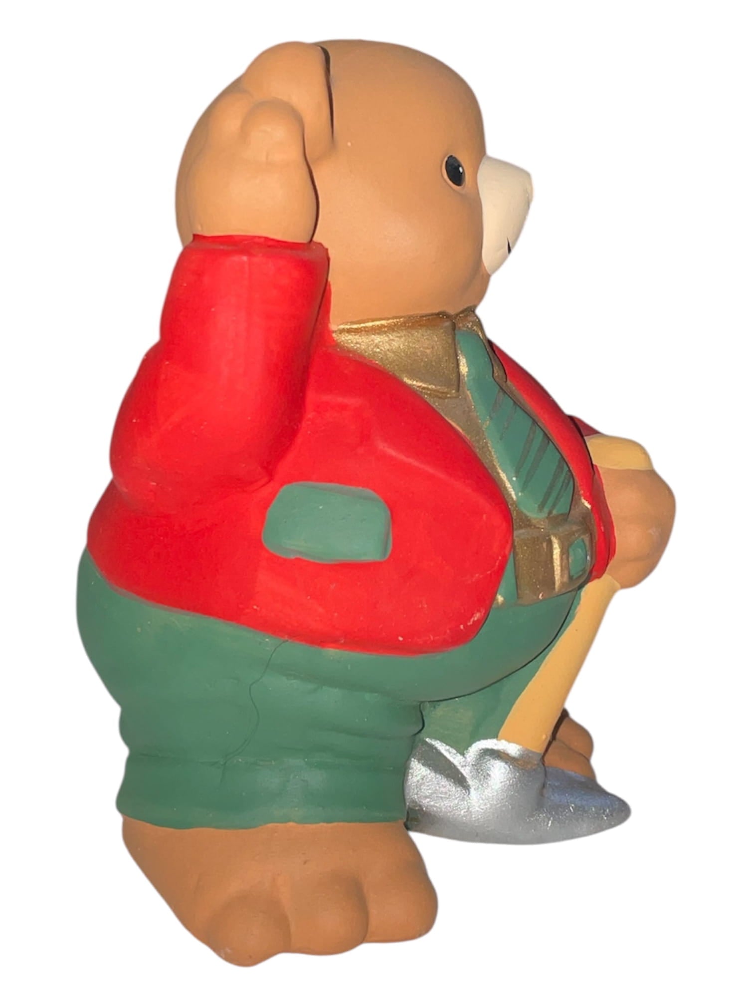 Orsetto con martello in ceramica