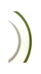 Set 18 piatti bordo verde e oro porcellana Tendenze