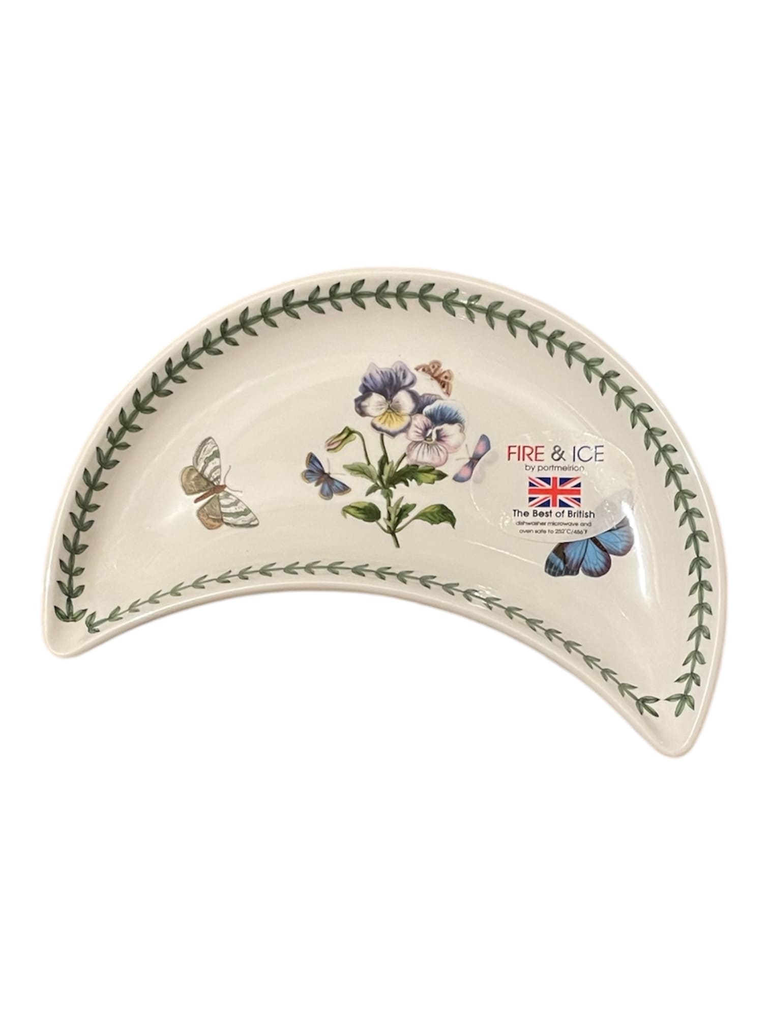 Piatto a mezzaluna Botanic Garden Portmeirion