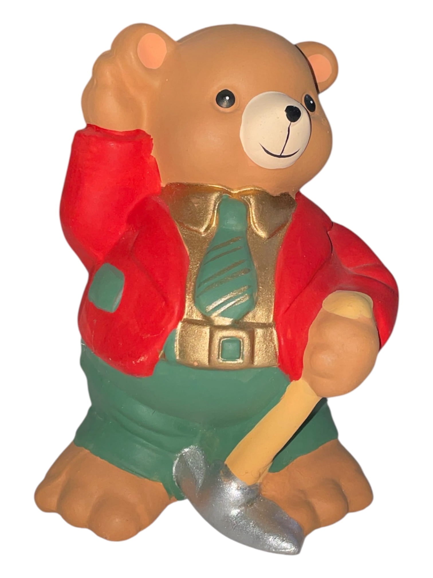 Orsetto con martello in ceramica