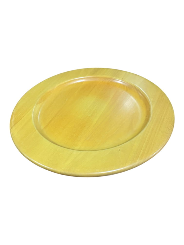 Vassoio tondo in legno giallo Manzoni