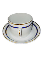 Set da the 9 pezzi bordo blu e oro Richard Ginori