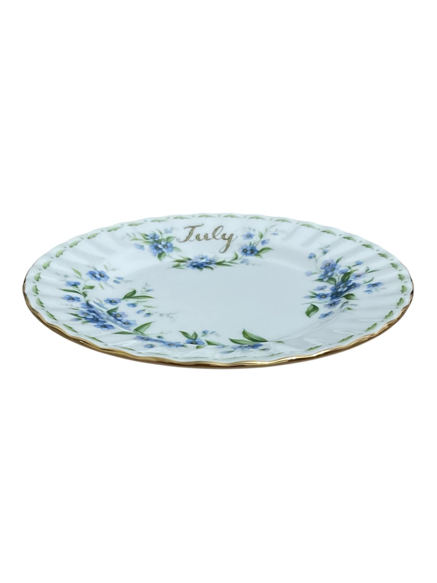 Royal Albert July Flowers of the Month Dessert Plate