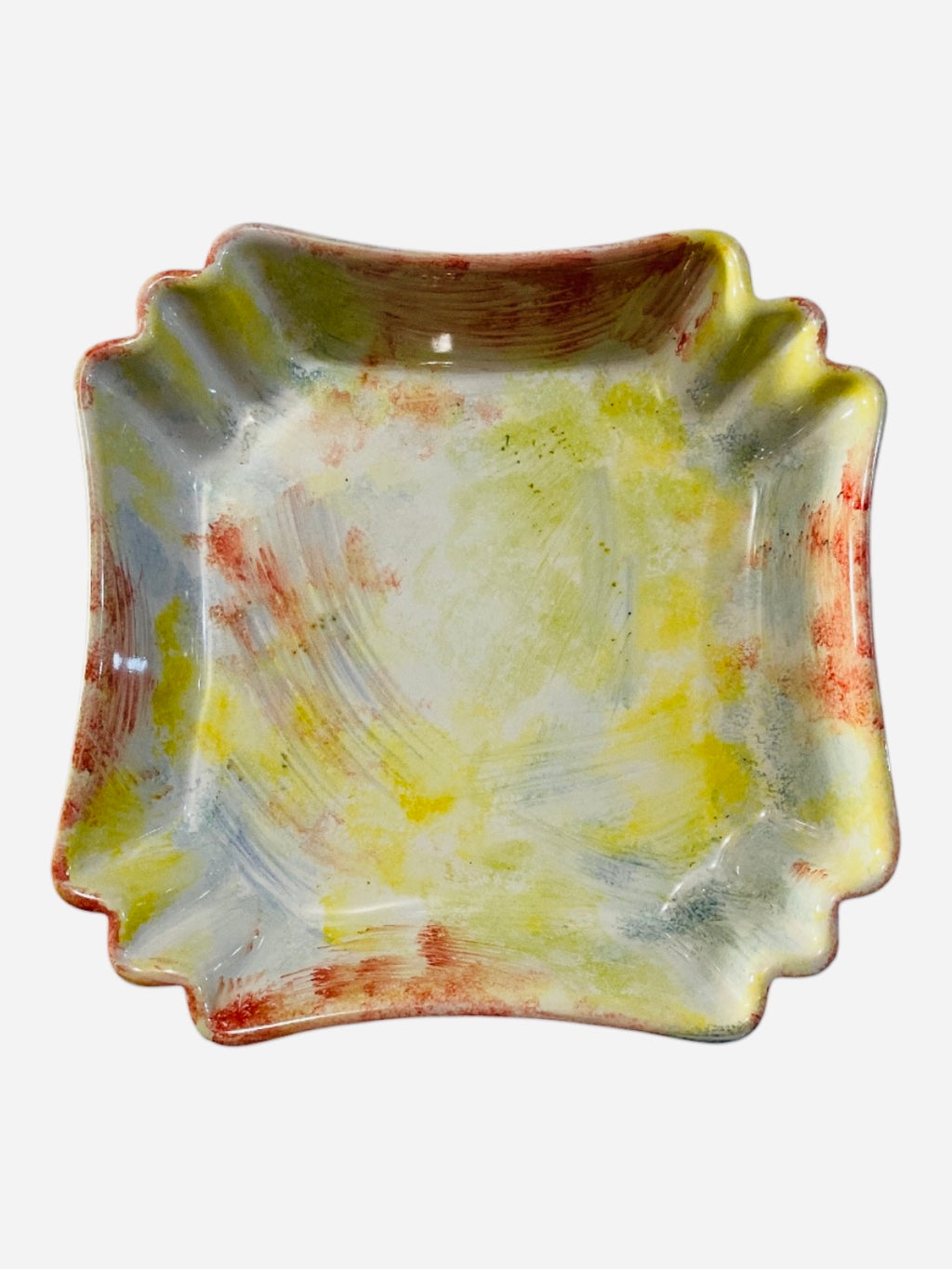 Porta dolci-svuota tasche in ceramica dipinta a mano Gialletti