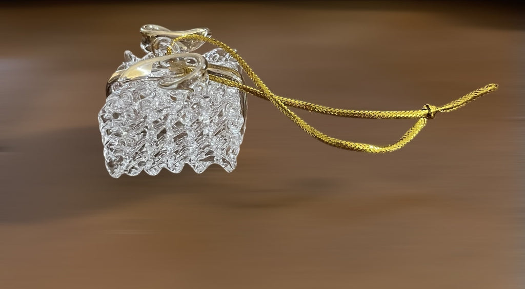 Addobbi natalizi vetro e metallo oro