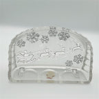 Babbo Natale su slitta porta tealight in cristallo 