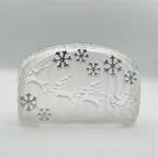 Babbo Natale su slitta porta tealight in cristallo 