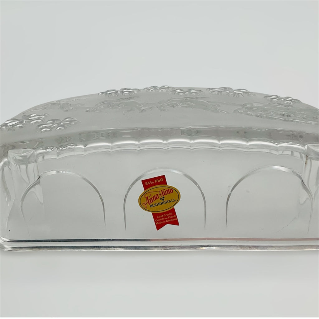 Babbo Natale su slitta porta tealight in cristallo 