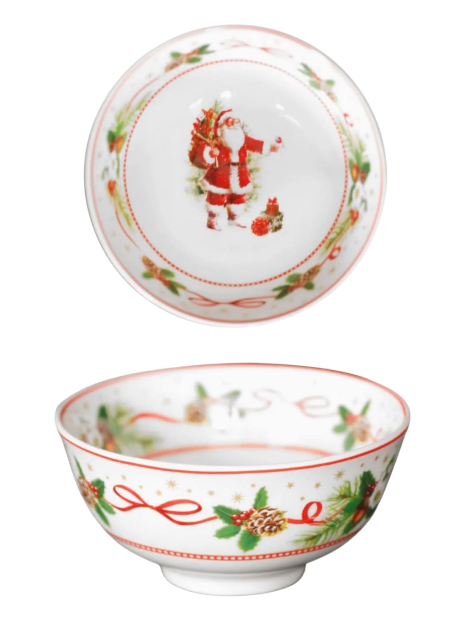 Ciotola natalizia con babbo Natale 