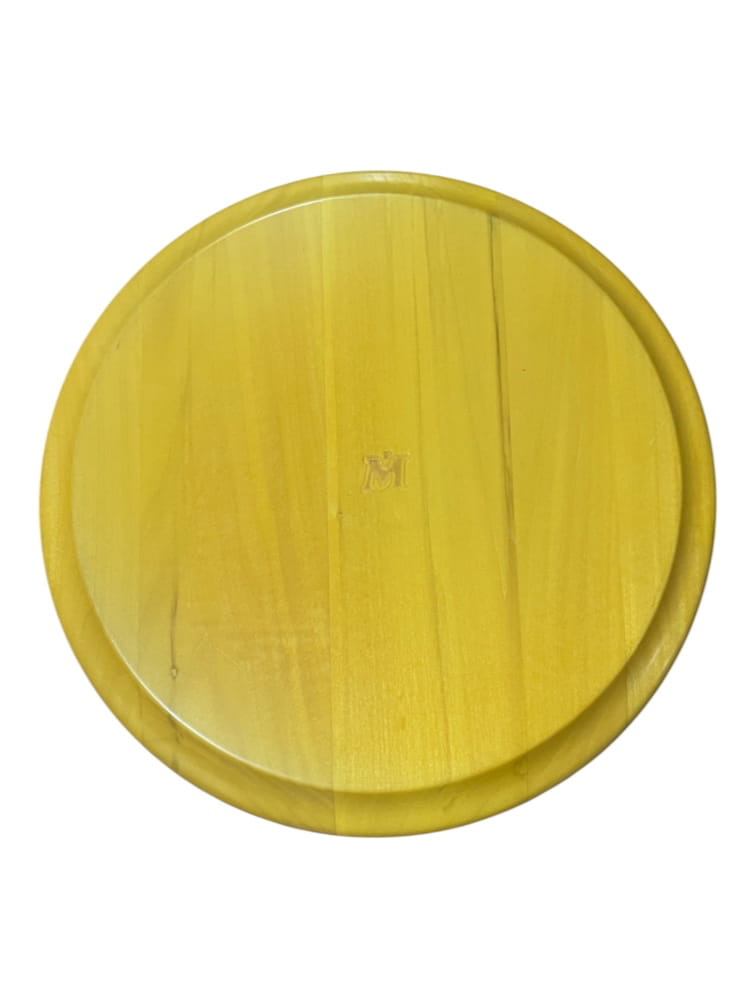 Vassoio tondo in legno giallo Manzoni