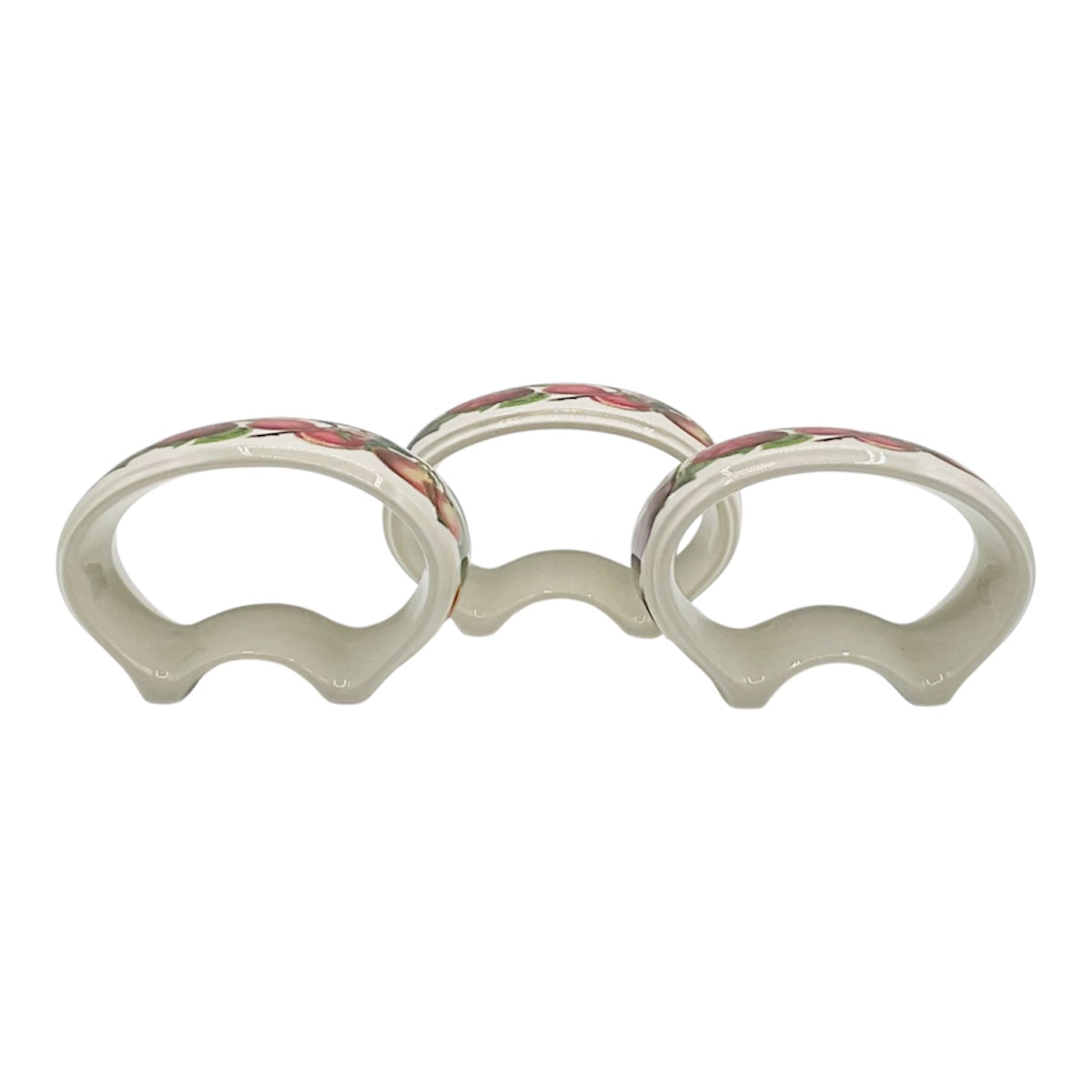 Portmeirion Pomona Ceramic Napkin Rings, Set of 3