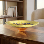 Centrotavola in vetro di Murano giallo e arancione