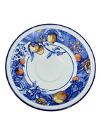 Set 6 tazze da the blu e frutti in ceramica inglese
