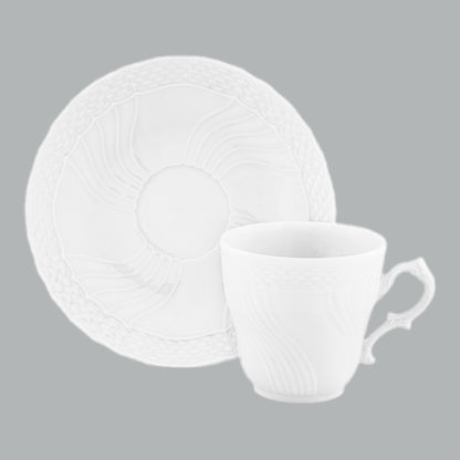 Set 6 Tazze caffè Richard Ginori collezione Vecchio Ginori bianco - Colombetti