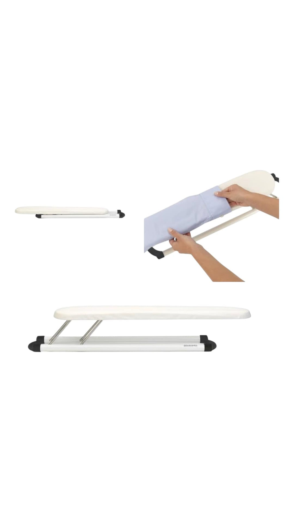 Asse da stiro con portabiancheria e stiramaniche Brabantia