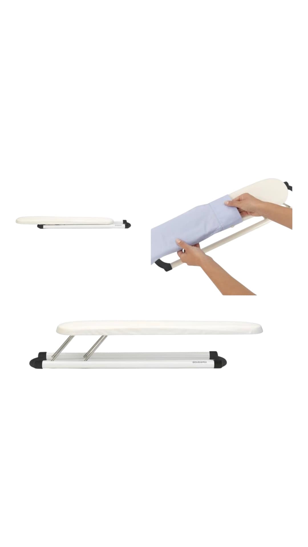 Asse da stiro con portabiancheria e stiramaniche Brabantia