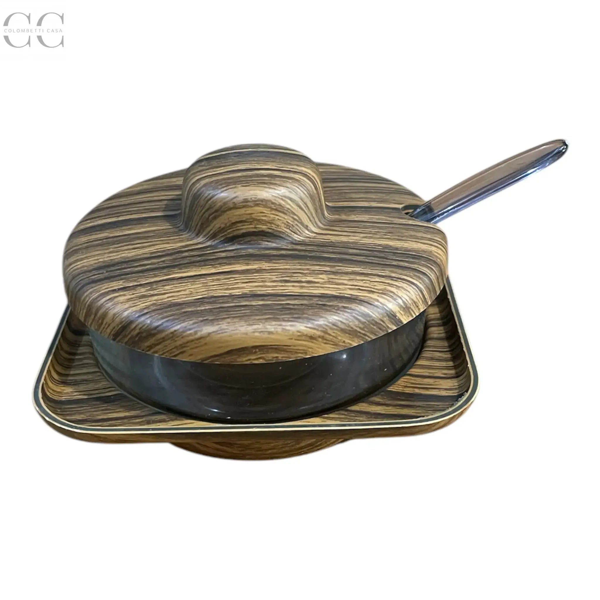 Formaggiera-zuccheriera Robex color legno scuro Robex