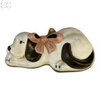 Formina cm 22 in ceramica a forma di cane con fiocco - Colombetti Casa