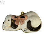 Formina cm 22 in ceramica a forma di cane con fiocco - Colombetti Casa
