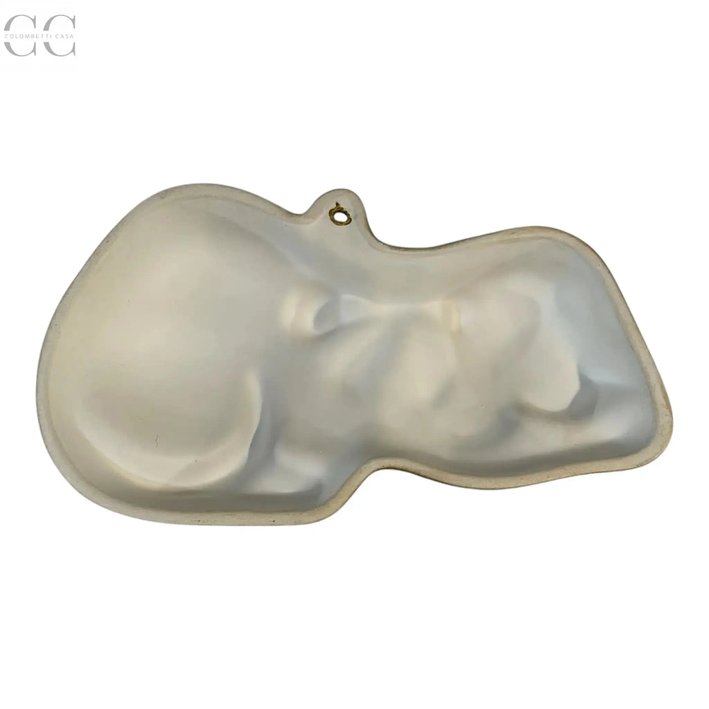 Formina cm 22 in ceramica a forma di cane con fiocco - Colombetti Casa