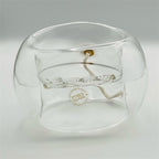 Lampada ad olio in vetro trasparente