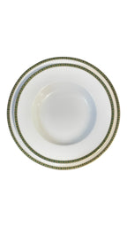 Piatti da tavola decoro verde e oro