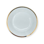 Set 6 tazze the Impero filo oro porcellana Richard Ginori gold rim porcelain saucer plate top view