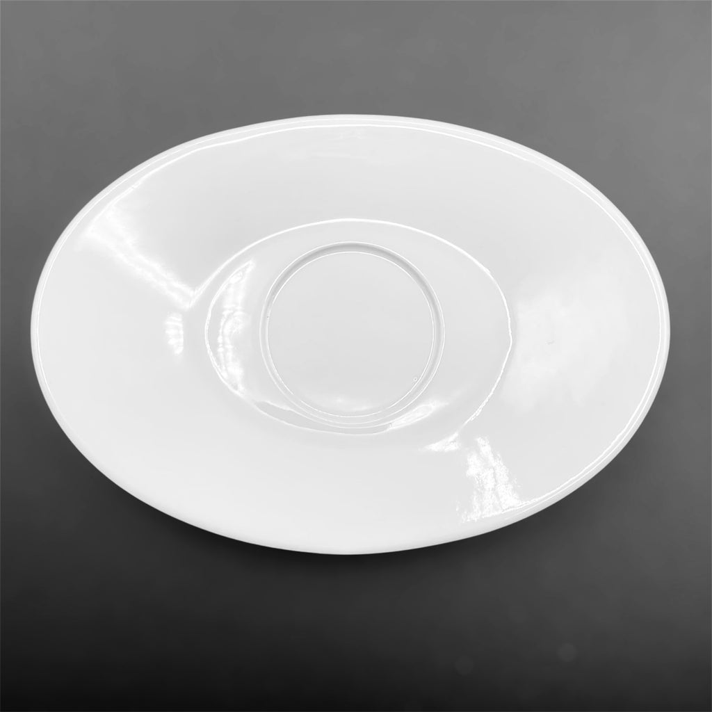 Set 6 tazze caffè Funé by Giugiaro porcellana Ginori white oval porcelain saucer for espresso cups