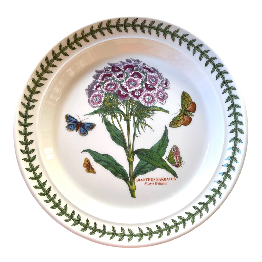 Botanic Garden- 6 piatti frutta ceramica Portmeirion with floral and butterfly design, 20cm diameter ceramic plates.