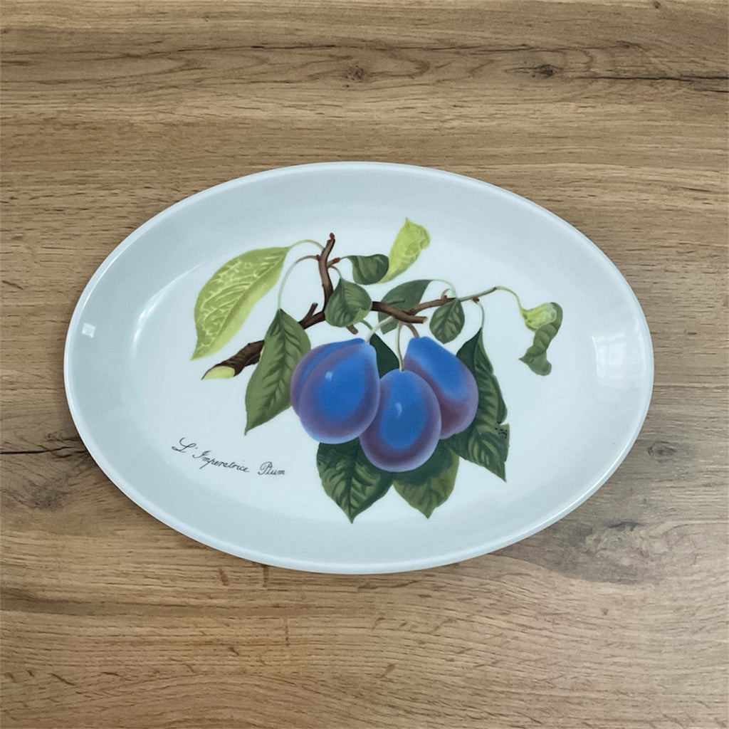 Piatto ovale Pomona prugne ceramica da forno Portmeirion 