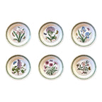 Botanic Garden- 6 piatti frutta ceramica Portmeirion set with floral and butterfly designs, 20 cm diameter, new condition.