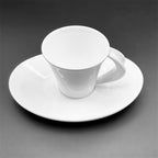 Set 6 tazze caffè Funé by Giugiaro porcellana Ginori white porcelain coffee cup with oval saucer