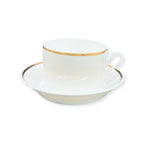 Set 6 tazze the Impero filo oro porcellana Richard Ginori white porcelain tea cup and saucer with gold trim