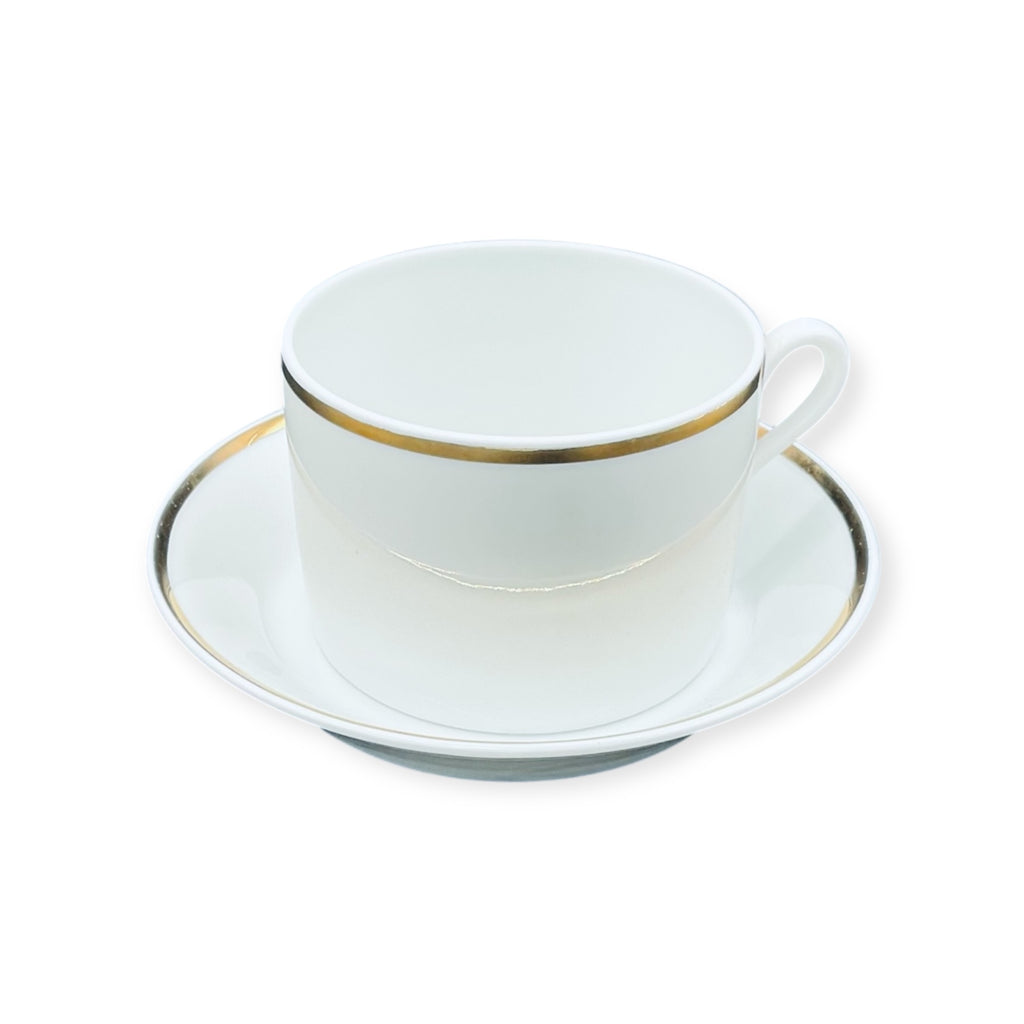 Set 6 tazze the Impero filo oro porcellana Richard Ginori elegant white porcelain tea cup with gold rim and saucer
