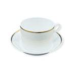 Set 6 tazze the Impero filo oro porcellana Richard Ginori elegant white porcelain tea cup with gold rim and saucer