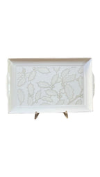 Vassoietto con agrifoglio e filo platino Richard Ginori